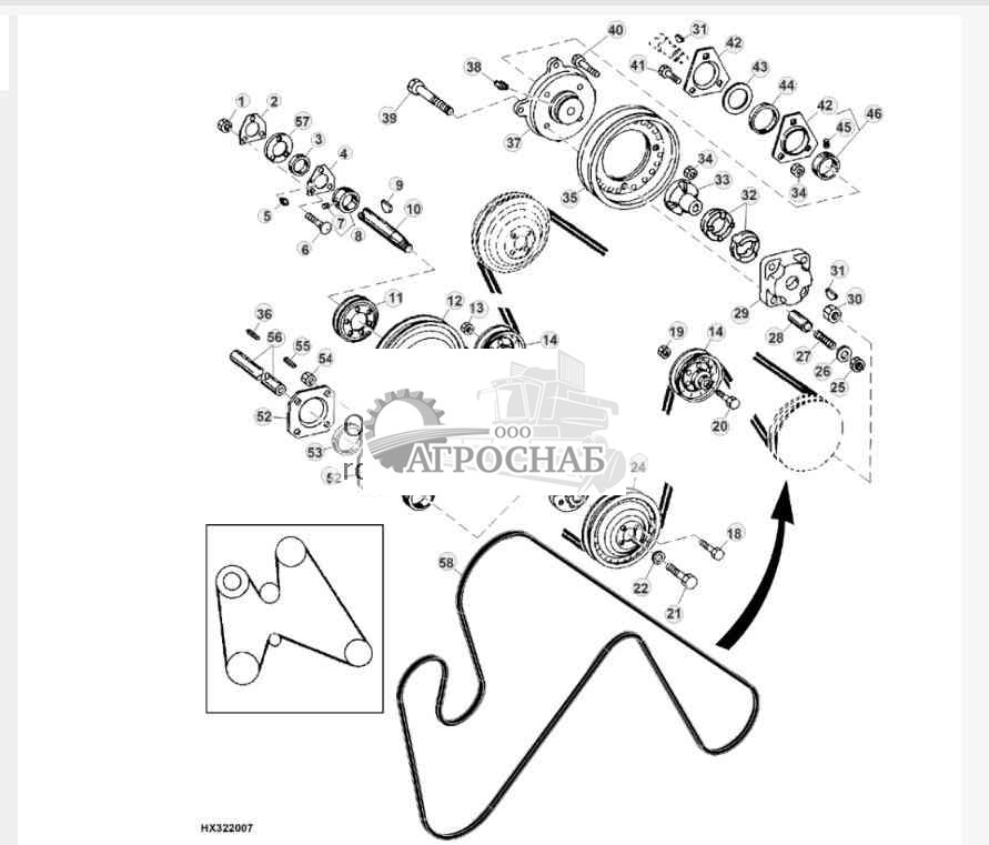 STRAW WALKER, CONVEYOR AUGERS, SIEVE AND CHAFFER DRIVE 